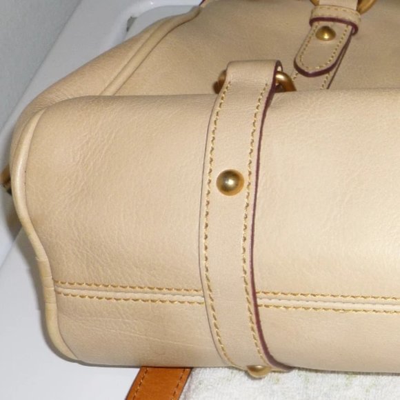 SOLD Dooney & Bourke Medium Florentine Satchel in Light Taupe - Picture 5 of 12